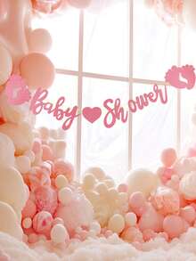 1pc Golden Festive Decorative Baby Shower Paper Banner - Gold - View 7