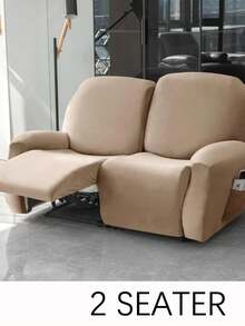 Vỏ bọc ghế sofa nhung ngả lưng 1/2/3 chỗ cho phòng khách Vỏ bọc ghế dài có thể giặt được Bảo vệ đồ đạc có đáy đàn hồi cho trẻ em và vật nuôi Vỏ bọc - Màu Khaki - Xem 8
