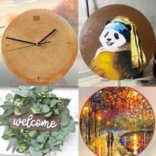 5/10PCS, 14x14 Inch Round Wooden Products, DIY Blank Wood Board, Handicrafts And Decorations, House Decoration, Handmade Diy, Gifts For Friends And Family, Laser Cutting, Wood Burning