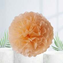 12PCS Colorful Paper Flower Party Decorations, Easter Macaron Paper Flower Pom-Poms For Hanging Decor, Birthday Party Table Decorations