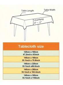 1pc Retro Floral Pattern Tablecloth, Multiple Sizes Available