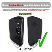 1 Pc 3 Buttons TPU Car Smart Key Protective Cover, Fit For 2020-2021 New Golf 8