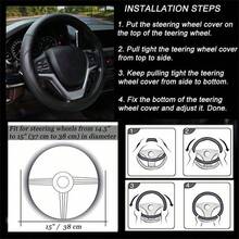 通用型汽车方向盘套，带内圈，四季适用，优质皮革，握感舒适，防滑、防尘、防汗，为您的方向盘提供持久保护