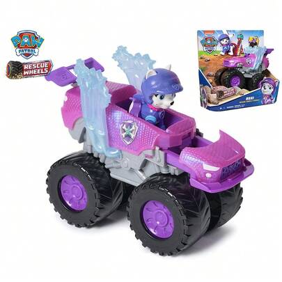 Spin Master Rescue Fleet Series - Everest Transformerbar Monstertruck Lila Snöig Bergsräddningslastbil Med Snöflingetema Detaljer, Halkfritt Underrede För Vinteräventyr (PVC-Material, 3+ År, Halkfritt Fäste, Lekset)