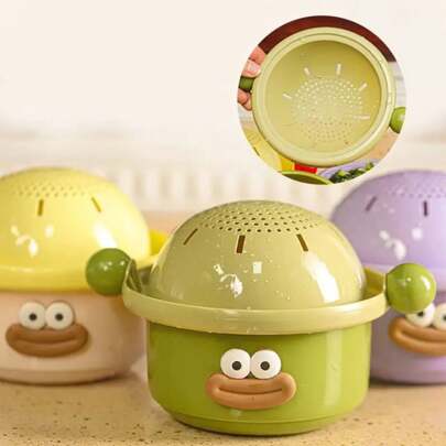 Cesta de drenaje de doble capa apilable de gran capacidad, cesta de almacenamiento de frutas de doble bola de plástico que ahorra espacio, accesorios