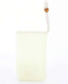 [ calientes]Bolsa de jabón de algodón y lino, red de espuma que se puede colgar, bolsa de jabón con vigas, bolsa de baño natural, red de espuma de sisal - albaricoque - Ver 9