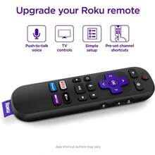 Roku Voice Remote Replacement TV Remote Control With Voice Control Simple Setup PreSet App Shortcuts Compatible With Roku TV Players Audio Devices65hj - màu đen - Xem 2