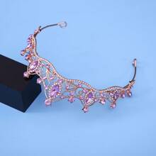 1pc Princess Crystal Crown Headband, Sweet Luxury Women Hair Accessories, Ideal Birthday Gift, School Stuff, Tiara Crown, Wedding, Bridesmaids Gifts, Looks Of Party, Festival Outfits, Rave Accessories