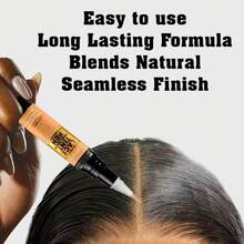 Glow HavenLace Tint Precision Pen Wig Lace Tint With Brush Applicatior, Easy To Use, Long Lasting Formula, Blends Natural, Seamless Waterproof Effect (2 Pcs, Medium Brown) - Black - View 4
