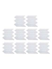Living And Home 10PCS Easy DIY Backsplash Tiles (1mm/1.2mm/2.5mm) - Affordable Peel & Stick Wall Tiles For Kitchen & Bathroom Remodel - 1mm White Glossy Herringbone - View 7