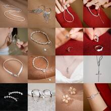 Tarro de joyería misterioso de 1 pieza al azar - Conjuntos de joyas para mujer, 1 pieza al azar de más de 1000 conjuntos de joyas que contienen una variedad de piezas de oro y plata, perfecto para regalar, caja misteriosa - Joyas al azar 1 pieza - Ver 5