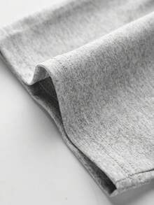 Girl's Letter Print Slogan Graphic Short Sleeve T-Shirt, Girl's Summer Round Neck Blouse, Back To School Outfit - Grey - View 6