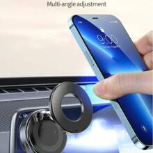 360° Rotating Magnetic Phone Stand, Foldable & Telescopic, ABS Material, Non-Waterproof, Perfect For Car, Shower, Travel, Gym, Smooth Mirror - Adjustable And Rotatable Stand, Phone Holder | Modern Phone Stand | Adjustable Stand PS:Only Suitable For Installation And Use In Locations With Smooth Surfaces Compatible With IPhone, Android Phone, Gift For Birthday, Family, Friends Car Accessories, Car Phone Holder