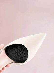 1/2/5 Pairs Of Anti Pain And Anti Slip Half Size Soft And Breathable Round Toe Heart Forefoot Pad High Heels Casual Shoes Insole