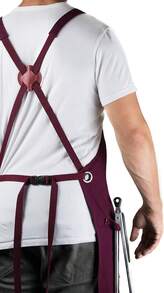 Delantal de chef profesional para cocina, barbacoa y parrilla - Burdeos - Ver 6