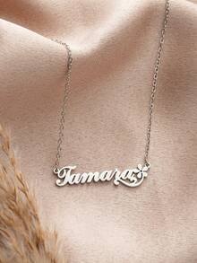 Vòng cổ tên cá nhân hóa, quà tặng sinh nhật, quà tặng cá nhân hóa, quà tặng kỷ niệm, trang sức tùy chỉnh, quà tặng kỷ niệm, quà tặng cho bạn bè, gia đình, người yêu, thích hợp cho các buổi tụ họp và du lịch - Bạc bóng - Xem 4