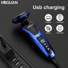 Kit eléctrico de acicalamiento multifunción 3 en 1 - Afeitadora, recortadora de nariz y rasuradora de patillas, con pantalla digital. Es conveniente para viajar y adecuado como regalo para amigos hombres. Capacidad de batería de 600 mAh