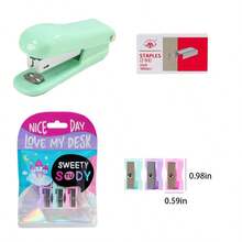 دبابيس الطالب المدمجة والجذابة بكل سهولة، مستلزمات مكتبية محمولة بها دبابيس وست أقلام حادة للمدارس ولبداية العام الدراسي الجديد - متعدد الألوان - مشاهدة 11