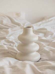 Juego de jarrones de cerámica, 1 jarrón blanco, utilizado para la decoración del hogar moderno, jarrón, utilizado para la decoración de la sala de belleza, decoración de mesa de boda estilo bohemio, banquete, centro de mesa de oficina (Blanco)