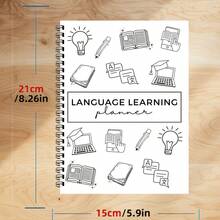 47-Page Language Learning Planner For Adults - Vocabulary & Grammar Organizer With Weekly/Monthly Logs, Syntax Checklist, Mind Maps, Writing Prompts & Color-Coded Tabs - Comprehensive Language Acquisition Notebook For Effective Study Habits & Progress Tracking, Language Learning Tool | Engaging Design | Quality Paper Material, Language Learning Notebook,School Supplies,Back To School - A - View 3