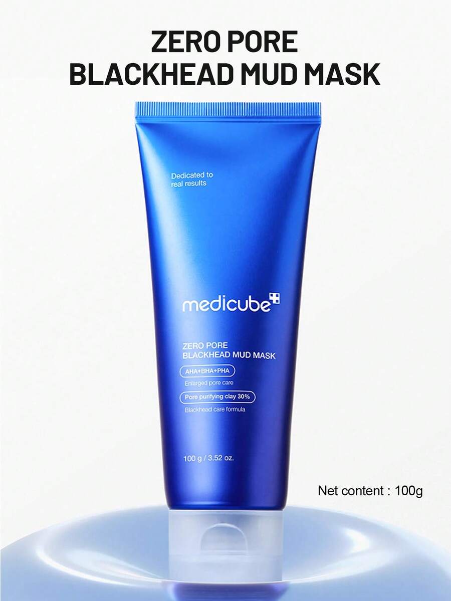 Medicube Zero Pore 黑頭泥膜 100g,冷卻肌膚與收斂毛孔,3分鐘快乾配方,含 AHA、BHA、PHA 與淨化毛孔泥,韓國泥膜 - 零孔黑頭泥面膜 - 查看 1