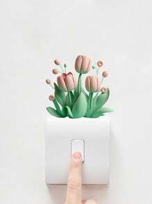 1/2/3/6 pièces Autocollant d'interrupteur de style INS, Autocollant de décoration d'interrupteur de lumière à fleurs fraîches, Convient pour la décoration murale du salon et de l'entrée. Autocollant décoratif adhésif pour la décoration de la chambre, des pièces, pour la décoration d'Halloween, d'automne, de la salle de classe. Autocollant amovible