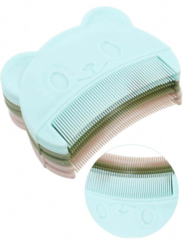 3pcs/Set Soft Baby Hair Brushes, Gentle Scalp Brushes, Portable Beauty Tools For Sensitive Skin, Newborn Cradle Cap Remover Combs, Infant Bath Massage Brushes, Baby Grooming Set