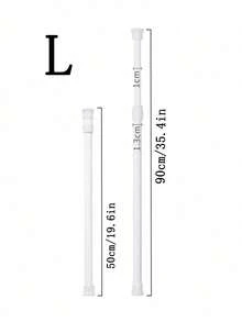 1pc Punch-Free Multi-Functional Telescopic Rod, Simple Installation, Perfect For Bathroom Shower Curtain Rod, Balcony Drying Rod, Wardrobe Hanging Clothes Rod, Door Window Hanging Curtain Rod, Curtain Rod Holder, Bathroom Accessories