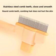 1/2PCSrandom Pet Hair Removal Comb, Long Hair Dense Tooth Needle Comb, Pet Specific Comb, Open Knot To Remove Floating Hair, One Click Self-Cleaning Comb