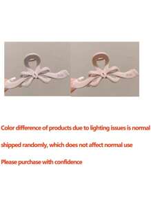 Elegant Bowknot Solid Color Hair Clip With Sophisticated Letter Design, Suitable For Women To Wear On Dates, Parties, Gatherings Fashion Hair Accessories Beauty Claw Clips Casual Hair Claw