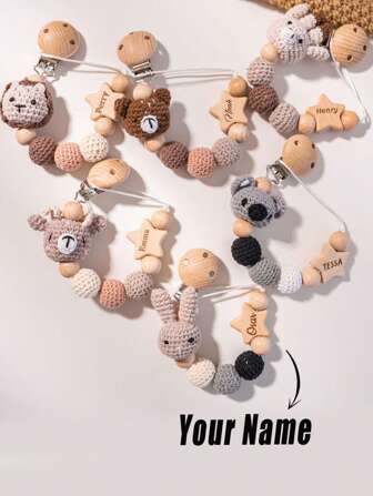 1 st anpassat anti-fallklämma, lämplig för studenter för att fixera spännet och förhindra förlust, personligt namnskyltshänge, lämplig för studenter anpassat fast spänne anti-förlustkedja, hängen ornament, vänpresent, alla hjärtans dag-present, träkedjapresent, högtidspresent, födelsedagspresent, nyårspresent, modern, färgglad, söt