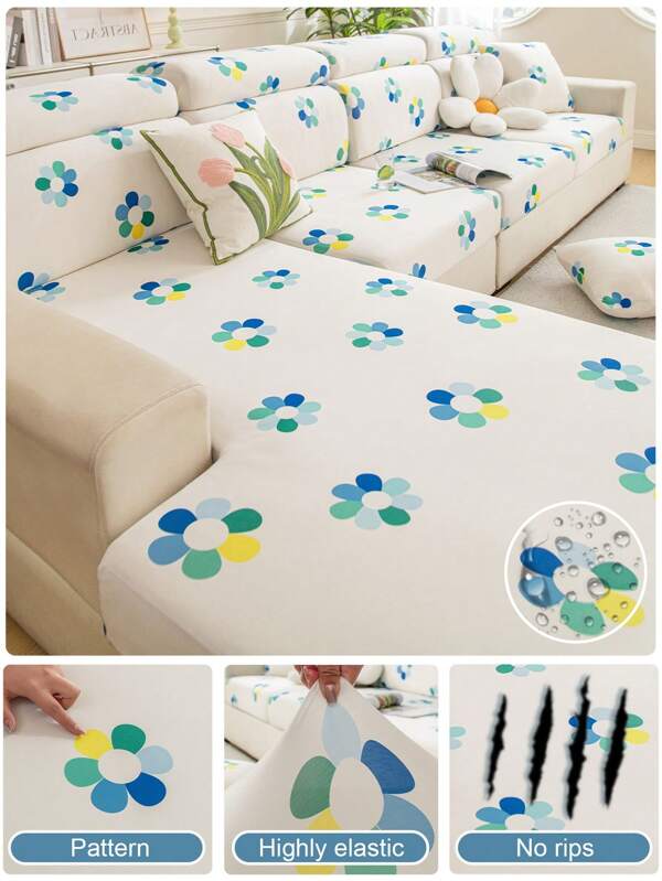 1 PC Dopamine Summer Cool Feeling Ice Silk Sofa Cover All Inclusive Universal Cover Summer Summer Cool Mat Cushion Cover Hat, Living Room 1/2/3/4 Seat Sofa Cover