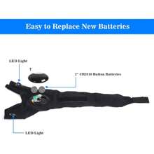 LED Illuminated Fishing Gloves For Emergency Repair, Night Fishing Lighting Gloves, Finger Lights Gloves