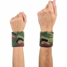 Suddora Camo Headband Wrist Band Set Camouflage Sweatbands For Basketball Tnis Working Out Gym - CamoGreen - View 5