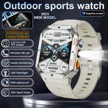 GUHUAVMI GUHUAVMI Ultra Large Capacity Battery Sport Smart Watch, 1000mAh Huge Battery, 2.01inch HD Full Screen Touch, Wireless Call/Dial, LED Flashlight, Clock, Music Control, Shutter Control, Fitness Tracker, Heart Rate/Sleep Monitoring, IP68 Waterproof Smartwatch For Men Women, Compatible With Android/IOS