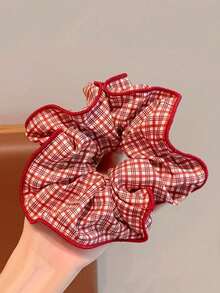 Bộ 3/4/5 dây buộc tóc hoa, dây buộc tóc hoa cỡ lớn, phụ kiện tóc mềm mại, sang trọng, phụ kiện buộc tóc đuôi ngựa, dây chun co giãn. - Nhiều màu - Xem 2