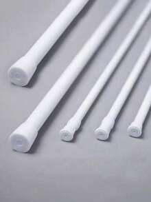 1pc Punch-Free Multi-Functional Telescopic Rod, Simple Installation, Perfect For Bathroom Shower Curtain Rod, Balcony Drying Rod, Wardrobe Hanging Clothes Rod, Door Window Hanging Curtain Rod, Curtain Rod Holder, Bathroom Accessories