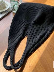 Stilvolle und elegante Tragetasche für Damen, Strandtasche für den Urlaub, gestrickte Strandtasche, einfache Häkeltasche, lässiges Muster, Häkeltasche im Urlaubsstil, geeignet für Teenager, Mädchen und Studenten, sehr geeignet für die Uni, Outdoor, Reisen, Ausflüge, Lässig urlaub, Strandtasche, Umhängetasche, Handtasche, sehr geeignet für Strandurlaub, Shopping und Urlaubsutensilien, passt perfekt zu Urlaubskleidung für Damen, Cut Out