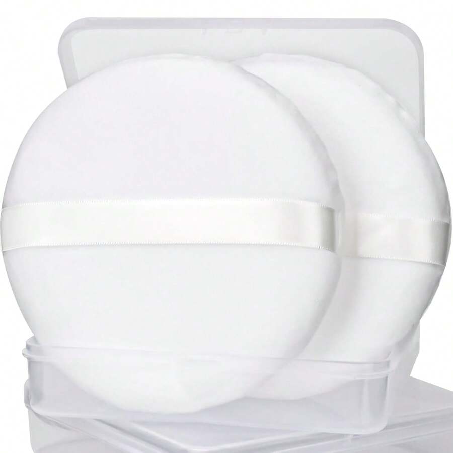THE Owder Puff, 4.33'' Powder Puff For Body Powder,Large Body Powder Puff,Body Powder Puff And Container - 1 Count (Pack of 2) - 查看 1