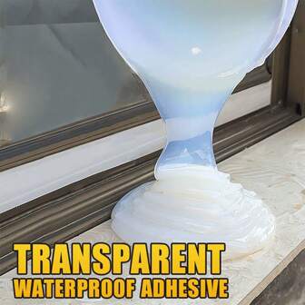 500g Sellador adhesivo transparente y resistente al agua para paredes exteriores, revestimiento antifiltraciones, sellado de grietas en pisos de baño, solución para impermeabilización de techos