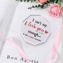 感恩节礼物-1PC 透明九边形亚克力，婚礼桌面装饰，送给妻子和丈夫的感恩节礼物，送给父母的结婚周年纪念品，送给朋友的婚礼礼物，装饰摆件，装饰，桌面装饰