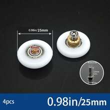1/2/4 Pcs Shower Door Roller Replacement - 4pcs (Includes Screws) - Multicolor - View 19