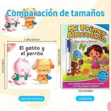 Un conjunto de 10 cuentos de hadas interactivos para niños en español, con 10 historias temáticas distintas. Estos cuentos cortos van acompañados de ilustraciones vívidas y se presentan en un lenguaje sencillo y accesible. Liberan el tiempo de los padres mientras expanden el vocabulario de los niños y estimulan su imaginación. Ideal como regalos de Navidad o materiales de aprendizaje Montessori.