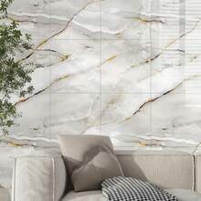 10/20/50片仿瓷砖图案大理石效果自粘墙砖乙烯基泡沫墙贴防水防潮易清洁切割可撕可粘贴适用于浴室、客厅、厨房、卧室装饰墙面装饰墙纸 - 彩色 - 查看 8