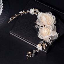 Handmade Bridal Headpiece, Korean Style Pearl Flower Headband Hair Accessories, Wholesale Women Hair Accessories