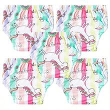 5pcs Reusable Baby Training Pants, Waterproof Washable Infant Cloth Diaper Covers, Breathable Potty Training Underwear - Multicolor - View 10
