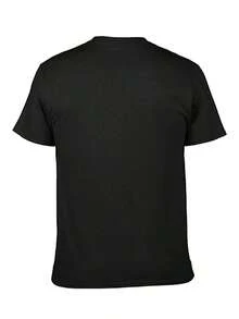 1970 Printed Short-Sleeved T-Shirt, Spring And Summer Casual Crew Neck Top, Women's Clothing -Daily Casual Round Neck Short Sleeve T-Shirt For Women Drop Shoulder - màu đen - Xem 2