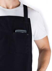 Delantal de cocinero profesional para la cocina, la barbacoa y la parrilla - Azul Marino - Ver 7