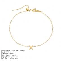 Cadena brazalete DIY de 26 letras para mujeres, accesorio de joyería, de acero inoxidable de alta calidad, a la moda y personalizado