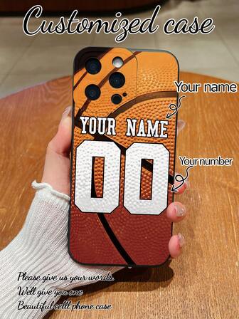 1pc Customized Signature Phone Case, Classic Matte Black Eye Design, Full Digital Basketball Decoration, High Definition UV Color Printing For Shock Protection, Compatible With Apple Series, 16 Pro Max/16 Pro/15 Pro Max/14 Pro Max/13 Pro Max/A12/A13/A14/A15/A52/A54/A55/13C/OPPO A15/OPPO A17/Honor X6A/X7B/X8B/X6/S23 Ultra/S24 Ultra/A52S/VIVO/OPPO/SAM/Redmi, Cartoon Pattern, Fashionable, Cute, Simple, Unique Gift For Friends & Memorials